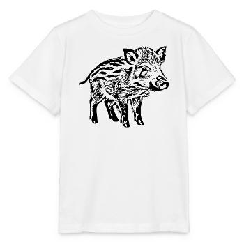 Wildschwein Frischlinge Geschenkidee Jäger   - Stanley/Stella Kinder T-Shirt MINI CREATOR  - Weiß - Vorne - Maike (125cm)