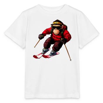 Ski Chimp - Stanley/Stella Kinder T-Shirt MINI CREATOR  - Weiß - Vorne - Maike (125cm)