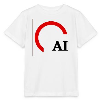 Rotes Hemisphärenbogenlogo - Stanley/Stella Kinder T-Shirt MINI CREATOR  - Weiß - Vorne - Maike (125cm)