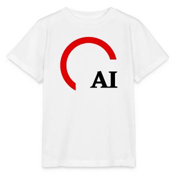 Roter Halbkreis-Minimalismus - Stanley/Stella Kinder T-Shirt MINI CREATOR  - Weiß - Vorne - Maike (125cm)