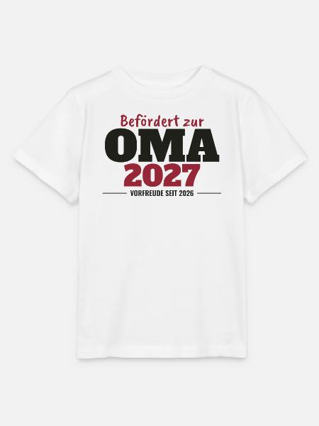 Befördert zur Oma 2027 - Stanley/Stella Kinder T-Shirt MINI CREATOR  - Weiß