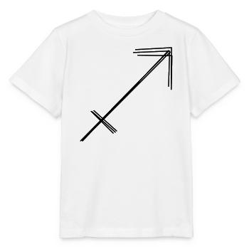 Sternzeichen Schütze handgezeichnet - Stanley/Stella Kinder T-Shirt MINI CREATOR  - Weiß - Vorne - Maike (125cm)