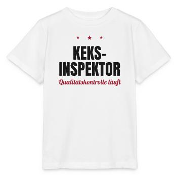 Keks-Inspektor – Qualitätskontrolle läuft - Stanley/Stella Kinder T-Shirt MINI CREATOR  - Weiß - Vorne - Maike (125cm)