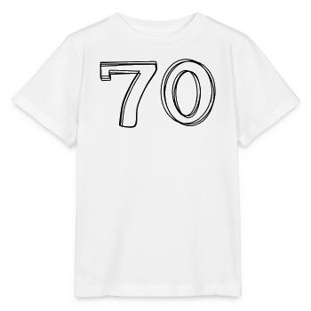 Zahl 70 handgezeichnet - Stanley/Stella Kinder T-Shirt MINI CREATOR  - Weiß - Vorne - Maike (125cm)