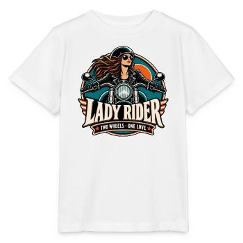 Lady Rider Motoheldin - Stanley/Stella Kinder T-Shirt MINI CREATOR  - Weiß - Vorne - Maike (125cm)