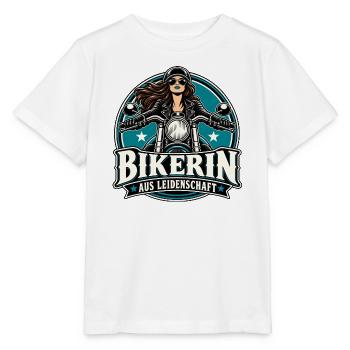 Bikerin Aus Leidenschaft - Stanley/Stella Kinder T-Shirt MINI CREATOR  - Weiß - Vorne - Maike (125cm)