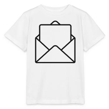 Offenes Buchstabenzeilen-Symbol - Stanley/Stella Kinder T-Shirt MINI CREATOR  - Weiß - Vorne - Maike (125cm)