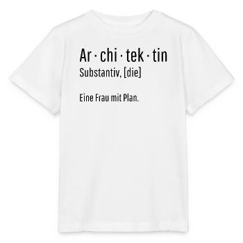 Architektin Substantiv Definition Geschenk - Stanley/Stella Kinder T-Shirt MINI CREATOR  - Weiß - Vorne - Maike (125cm)