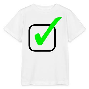 Neon-Grüner Haken Print - Stanley/Stella Kinder T-Shirt MINI CREATOR  - Weiß - Vorne - Maike (125cm)