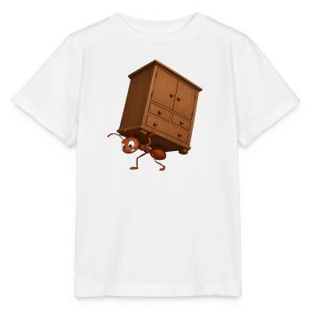 Trägerameise und Holzkabinett - Stanley/Stella Kinder T-Shirt MINI CREATOR  - Weiß - Vorne - Maike (125cm)