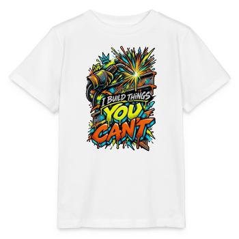 Ich Baue Dinge, Die Du Nicht Kannst - Stanley/Stella Kinder T-Shirt MINI CREATOR  - Weiß - Vorne - Maike (125cm)