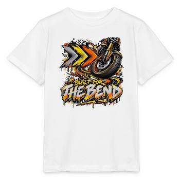 Gebaut für die Kurve – Motorradgrafik - Stanley/Stella Kinder T-Shirt MINI CREATOR  - Weiß - Vorne - Maike (125cm)