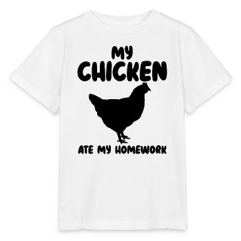 Huhn Spruch Humor - Stanley/Stella Kinder T-Shirt MINI CREATOR  - Weiß - Vorne - Maike (125cm)