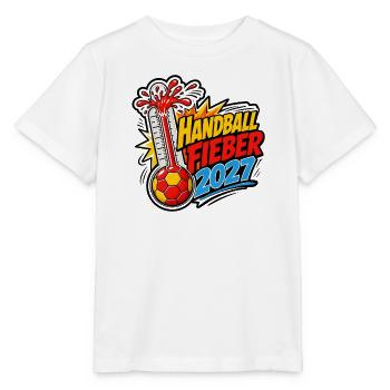Handballfieber 2027 lustiges Thermometer Shirt - Stanley/Stella Kinder T-Shirt MINI CREATOR  - Weiß - Vorne - Maike (125cm)