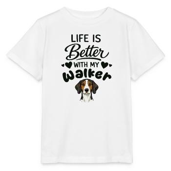  Das Leben Ist Besser Mit Meinem Treeing Walker - Stanley/Stella Kinder T-Shirt MINI CREATOR  - Weiß - Vorne - Maike (125cm)