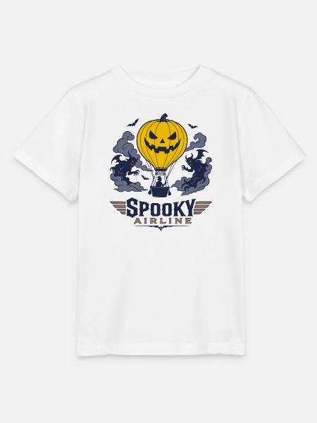 Pumpkin Flug Spooky Airline - Stanley/Stella Kinder T-Shirt MINI CREATOR - Weiß