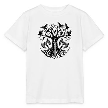 Wikinger-Baum des Lebens - Stanley/Stella Kinder T-Shirt MINI CREATOR  - Weiß - Vorne - Maike (125cm)