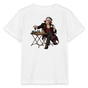 Vampirischer Gentleman am Schach - Stanley/Stella Kinder T-Shirt MINI CREATOR  - Weiß - Vorne - Maike (125cm)