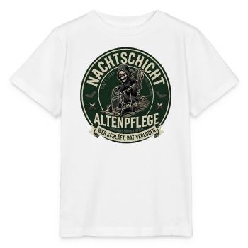 NachtSchicht Altenpflege Grim-Reaper - Stanley/Stella Kinder T-Shirt MINI CREATOR  - Weiß - Vorne - Maike (125cm)