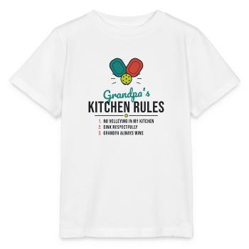 Grandpa's Kitchen Rules Tee - Stanley/Stella Kinder T-Shirt MINI CREATOR  - Weiß - Vorne - Maike (125cm)