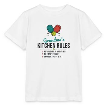 Omas Küche Regeln - Stanley/Stella Kinder T-Shirt MINI CREATOR  - Weiß - Vorne - Maike (125cm)