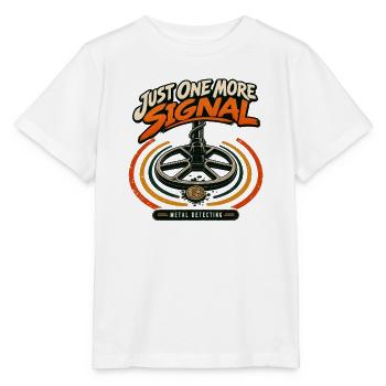 Nur-eines-Signal-Metall-Detektieren-Retro - Stanley/Stella Kinder T-Shirt MINI CREATOR  - Weiß - Vorne - Maike (125cm)