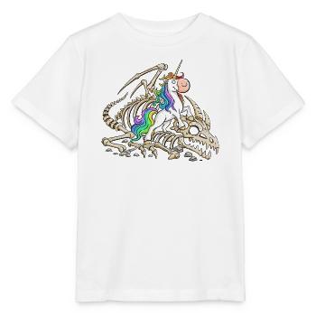 Einhorn Drache Drachenskelett Fabelwesen Fantasy - Stanley/Stella Kinder T-Shirt MINI CREATOR  - Weiß - Vorne - Maike (125cm)