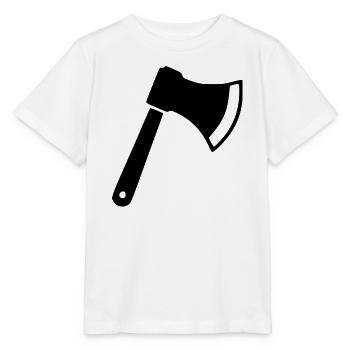 Axt Beil Holzfäller Geschenk  - Stanley/Stella Kinder T-Shirt MINI CREATOR  - Weiß - Vorne - Maike (125cm)