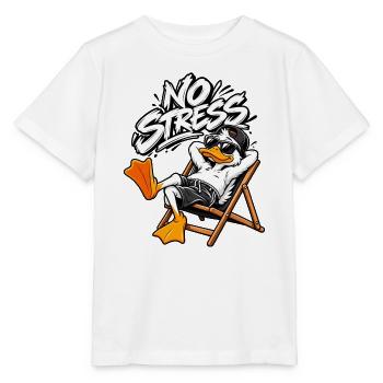 Stressfreie Entspannung - Stanley/Stella Kinder T-Shirt MINI CREATOR  - Weiß - Vorne - Maike (125cm)