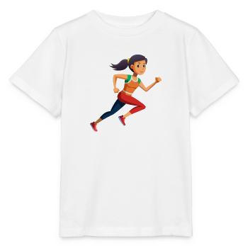 Running Girl - Stanley/Stella Kinder T-Shirt MINI CREATOR  - Weiß - Vorne - Maike (125cm)