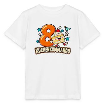 8 Geburtstag – Kuchenkommando - Stanley/Stella Kinder T-Shirt MINI CREATOR  - Weiß - Vorne - Maike (125cm)