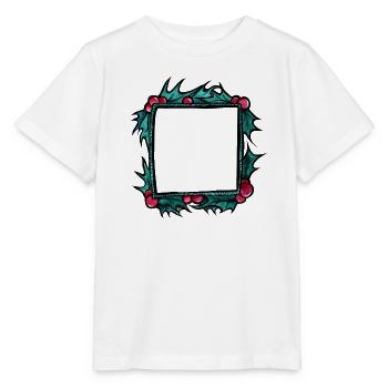 Stechpalmenrahmen mit karmesinroten Beeren - Stanley/Stella Kinder T-Shirt MINI CREATOR  - Weiß - Vorne - Maike (125cm)