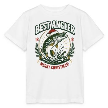 Bester Angler: Christmas Pike - Stanley/Stella Kinder T-Shirt MINI CREATOR  - Weiß - Vorne - Maike (125cm)