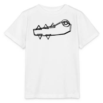 Krokodil handgezeichnet - Stanley/Stella Kinder T-Shirt MINI CREATOR  - Weiß - Vorne - Maike (125cm)
