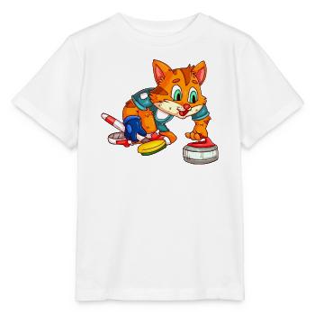 Curling Katzen - Stanley/Stella Kinder T-Shirt MINI CREATOR  - Weiß - Vorne - Maike (125cm)