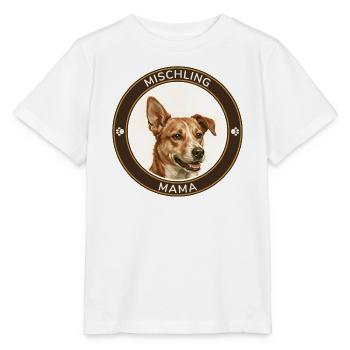 Mischlings-Mama Porträt - Stanley/Stella Kinder T-Shirt MINI CREATOR  - Weiß - Vorne - Maike (125cm)