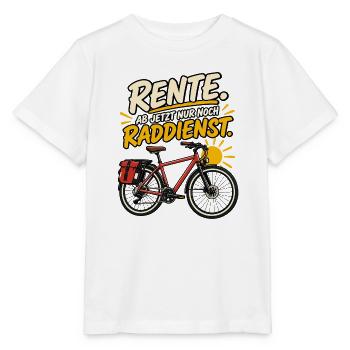 Rente: Ab jetzt nur noch Raddienst - Stanley/Stella Kinder T-Shirt MINI CREATOR  - Weiß - Vorne - Maike (125cm)