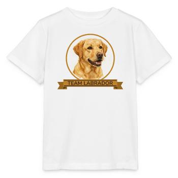 Team Labrador Retriever - Stanley/Stella Kinder T-Shirt MINI CREATOR  - Weiß - Vorne - Maike (125cm)