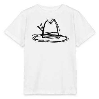 Tirolerhut handgezeichnet - Stanley/Stella Kinder T-Shirt MINI CREATOR  - Weiß - Vorne - Maike (125cm)