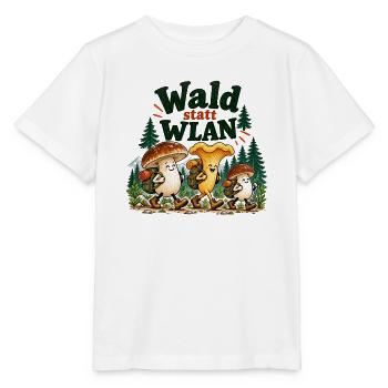 Wald statt WLAN - Stanley/Stella Kinder T-Shirt MINI CREATOR  - Weiß - Vorne - Maike (125cm)