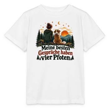 Vier Pfoten Hundefreundschaft - Stanley/Stella Kinder T-Shirt MINI CREATOR  - Weiß - Vorne - Maike (125cm)