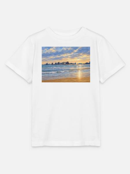 Sonnenuntergang an der Stadtbucht - Stanley/Stella Kinder T-Shirt MINI CREATOR - Weiß