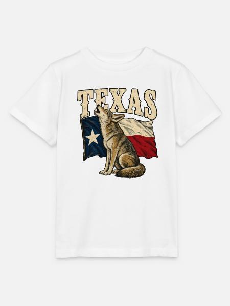 Texas Wolf Flagge - Stanley/Stella Kinder T-Shirt MINI CREATOR - Weiß
