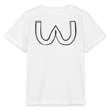 Griechischer Buchstabe Omega handgezeichnet - Stanley/Stella Kinder T-Shirt MINI CREATOR  - Weiß - Vorne - Maike (125cm)