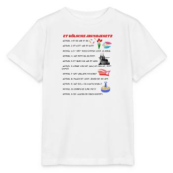 Kölsches Grundgesetz lustige Geschenkidee  - Stanley/Stella Kinder T-Shirt MINI CREATOR  - Weiß - Vorne - Maike (125cm)