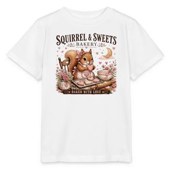 Squirrel Sweets Bakery: Mit Liebe gebacken - Stanley/Stella Kinder T-Shirt MINI CREATOR  - Weiß - Vorne - Maike (125cm)