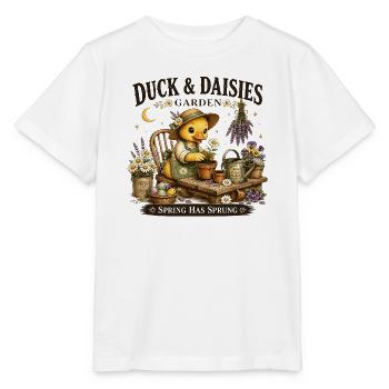 Duck & Daisies Frühlingsgarten - Stanley/Stella Kinder T-Shirt MINI CREATOR  - Weiß - Vorne - Maike (125cm)