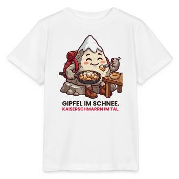 Berg Kaiserschmarrn Gipfel im Schnee - Stanley/Stella Kinder T-Shirt MINI CREATOR  - Weiß - Vorne - Maike (125cm)