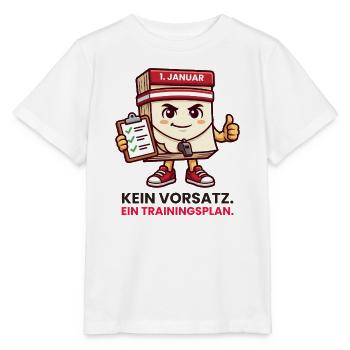 Neujahr Kalender Trainingsplan statt Vorsatz - Stanley/Stella Kinder T-Shirt MINI CREATOR  - Weiß - Vorne - Maike (125cm)