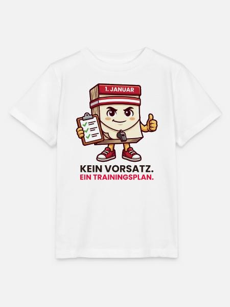 Neujahr Kalender Trainingsplan statt Vorsatz - Stanley/Stella Kinder T-Shirt MINI CREATOR - Weiß